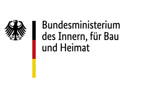 Logo mit Link:Bundesministerium des Imnneren, für Bau und Heimat